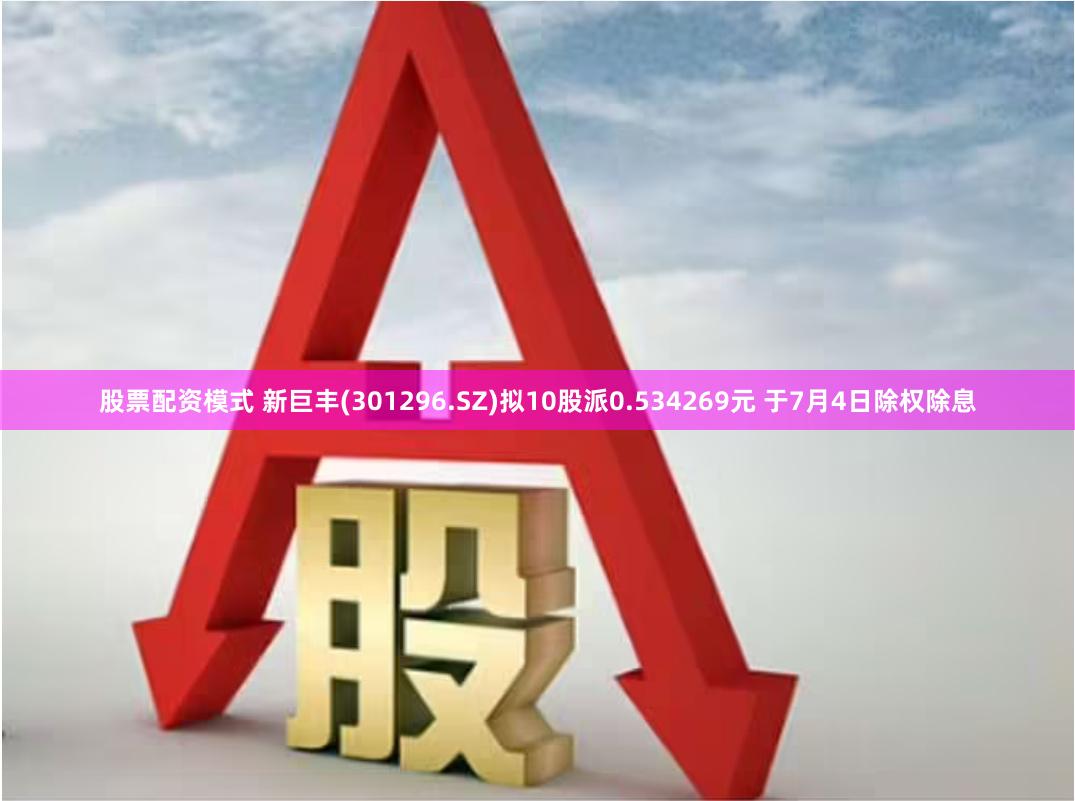股票配资模式 新巨丰(301296.SZ)拟10股派0.534269元 于7月4日除权除息