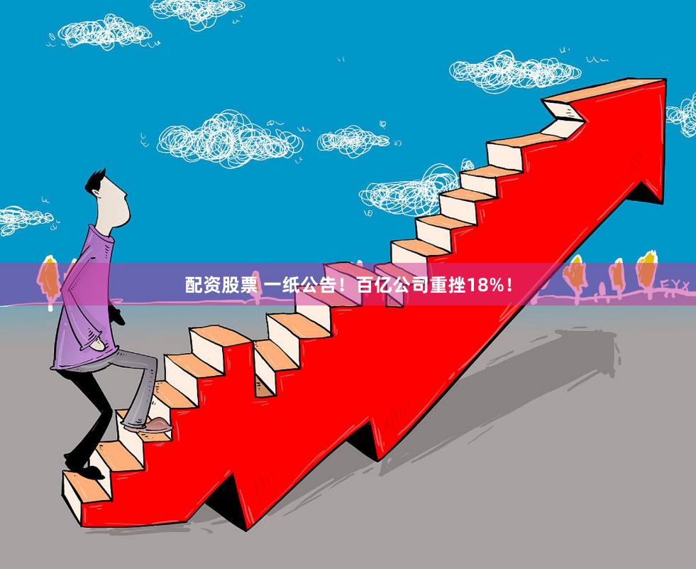 配资股票 一纸公告！百亿公司重挫18%！